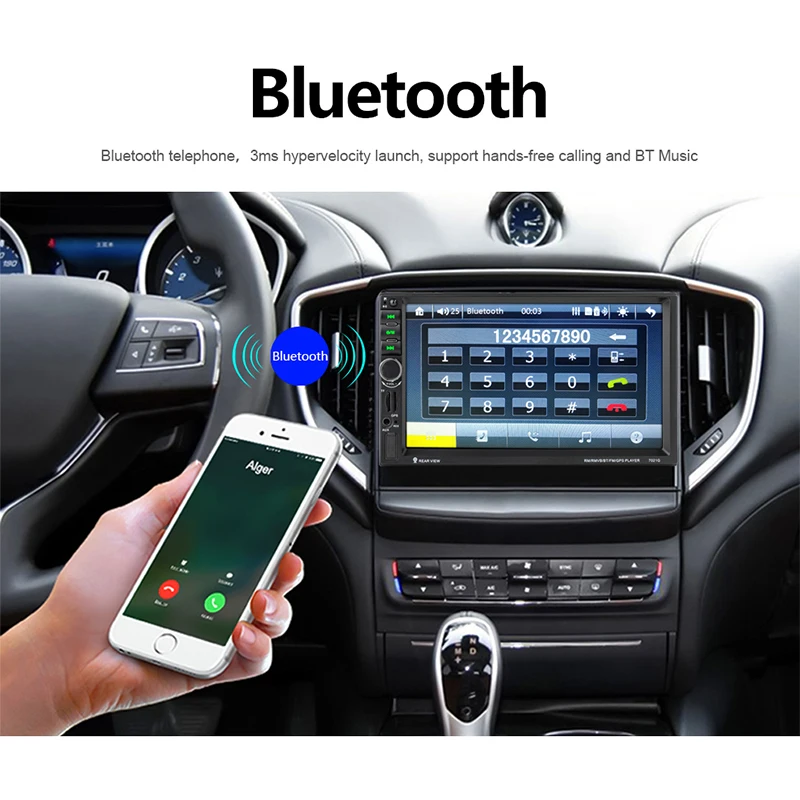 7021G Авторадио автомобильный аудио 2 Din gps навигация 7 ''ЖК сенсорный экран MP5 Авто Радио Стерео Bluetooth FM Автомобильный мультимедийный плеер