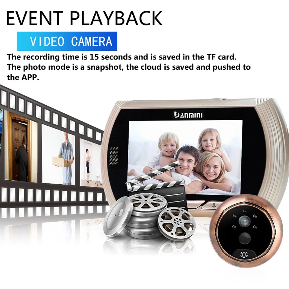 

Wireless Video Voice Doorbell Night Vision PIR Motion Sensor Wide Angle HD Doorbell SIR Shop