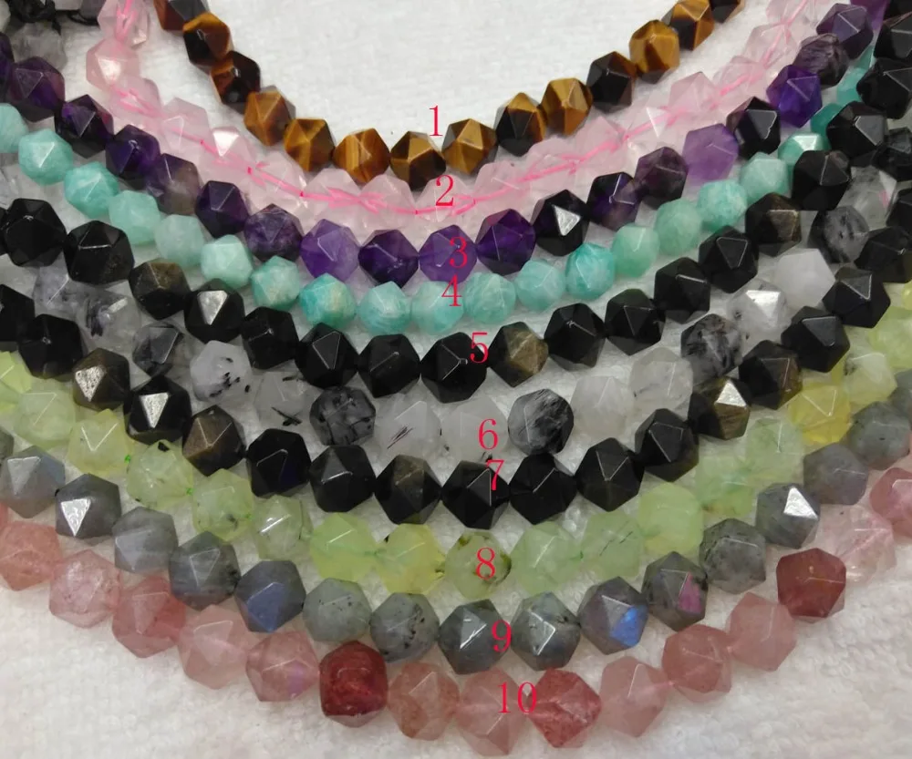 

6\8\10mm Labradorite Hexagon Faceted Amazonite Turquuoise Jasper Agate Mookaite jasper tiger eye stone Round Nuggets strand 16"