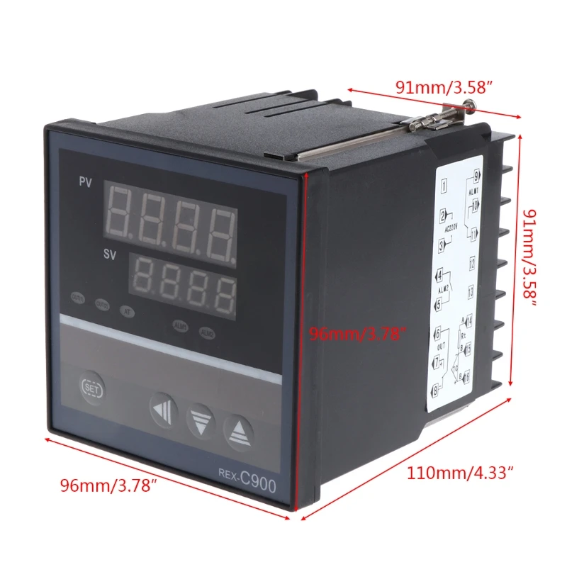 

PID Temperature Controller REX-C900 K Input SSR Relay Output 96*96mm Thermostat