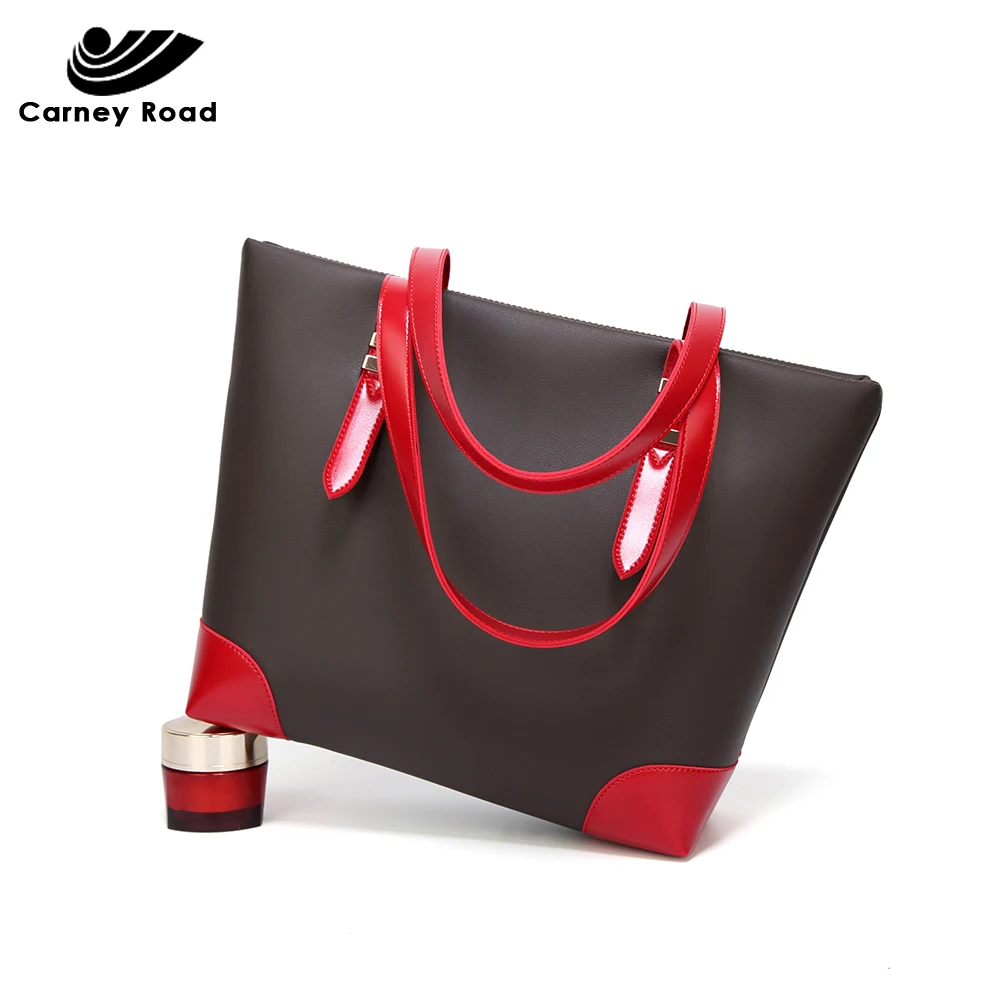 

Carney road High Quality luxury Designer Pu Leather Handbags for Women Vintage Large Tote Bags Laptop Office Bags