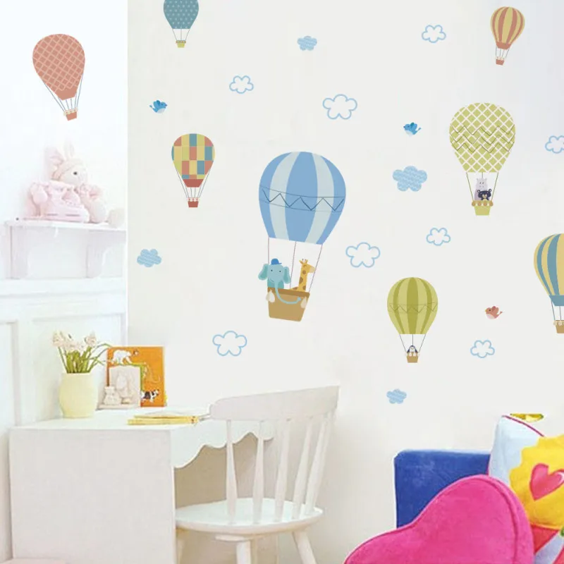 

DIY Animal Balloon PVC Wall Sticker Cartoon Poster for Kids Baby Rooms Decals Nursery Wallpaper