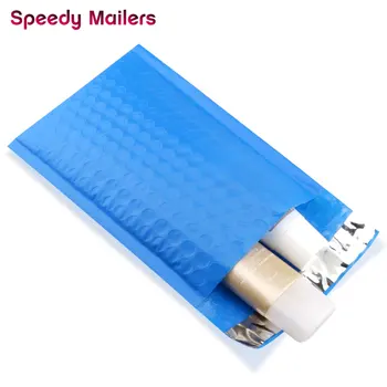 

Speedy Mailers #000 Color Poly Bubble Mailers 4x7 Inch/120*180mm Bubble Envelopes Blue Bubble Lined Poly Mailer/Shipping Bags