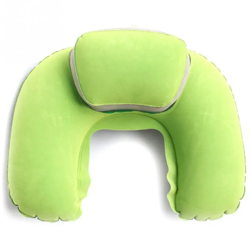 New Portable Folding Inflatable Neck Air Cushion U Shape Neck Travel Pillow Comfortable Business ...