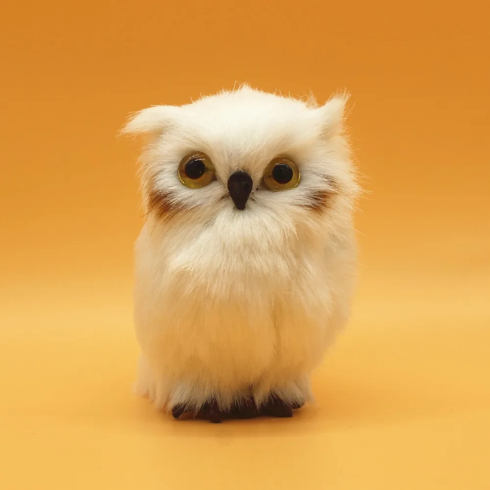 Cute White Simulation Owl Toy for Girl Home Decoration Simulation