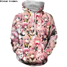 PLstar Космос Новая мода для мужчин женщин толстовки аниме лука Megurine 3D печати Толстовка Harajuku повседневное толстовка с капюшоном