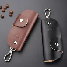 Мужской кожаный чехол для ключей, Простой Большой Вместительный кожаный чехол для ключей