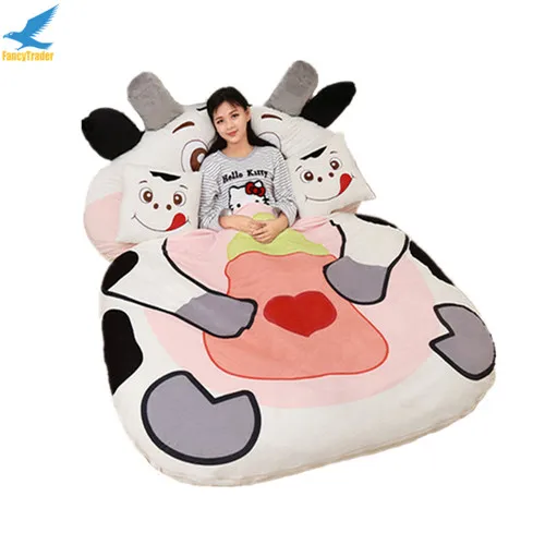 Fancytrader-Giant-Plush-Cartoon-Animal-Cow-Tatami-Stuffed-Soft-Beanbag-Bed-Carpet-Mat-Sofa (5)