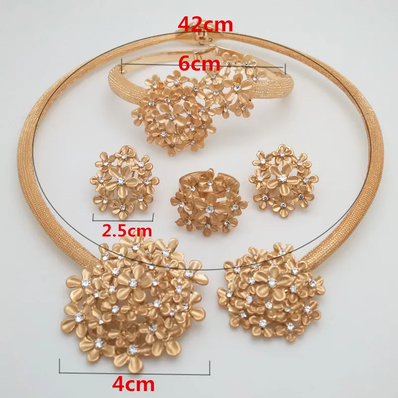 Kingdom Ma нигерийский Свадебный Африканский Золотой цвет комплект ювелирных изделий Дубай ожерелье браслет серьги кольцо наборы