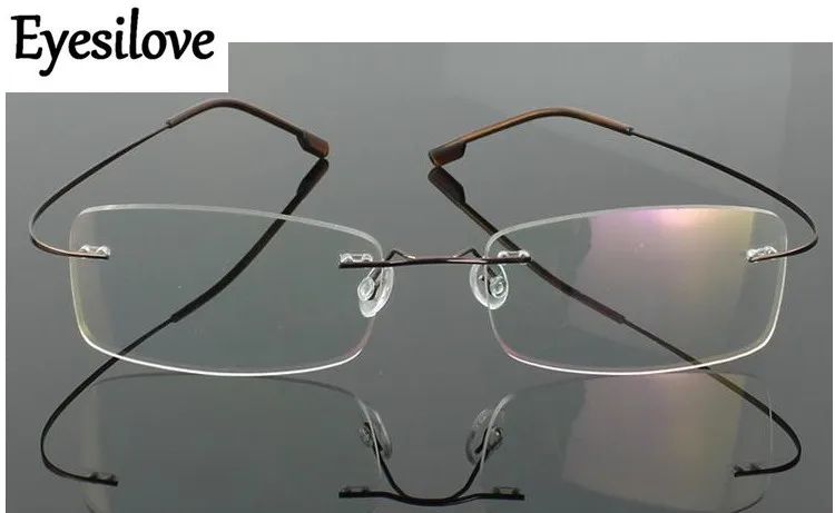 Eyesilove ультра-легкая бесконтактная оптическая рамка очки Рамка памяти очки с титановой оправой для от близорукости, по рецепту оправы для очков