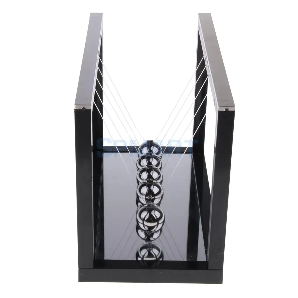 Newton's Cradle Newtons Pendulum Balance Balls Pendulum Physics Science Toy Teaching Aids Office Desk Decor Mirror Base