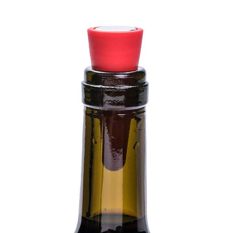 

Wine And Beverage Bottle Stoppers With Grip Top Silicone Seasoning Bottle Beer Red Wine Stopper