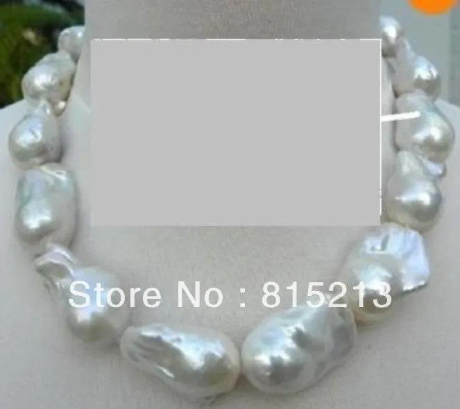 

ddh00824 huge 25mm natural south sea white pearl necklace