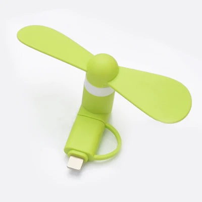 green Портативный 5 в мини USB Вентилятор Кулер ручной телефон охлаждающий вентилятор для samsung Xiaomi Android смартфон для IPhone 5 6 6s 7 Plus - Цвет: green