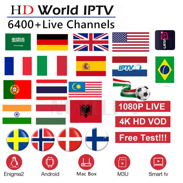 

5000 Channels World Global IPTV Europe USA UK Germany Italy Nordic 6/12 Month subscription For M3U Android Smart TV