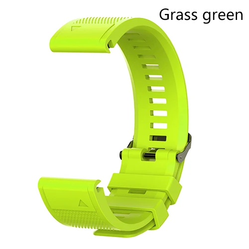 ECSEM watch band для Garmin Fenix 5S/fenix 5S plus браслет силиконовый ремешок quickfit band 20 мм - Цвет: Grass green