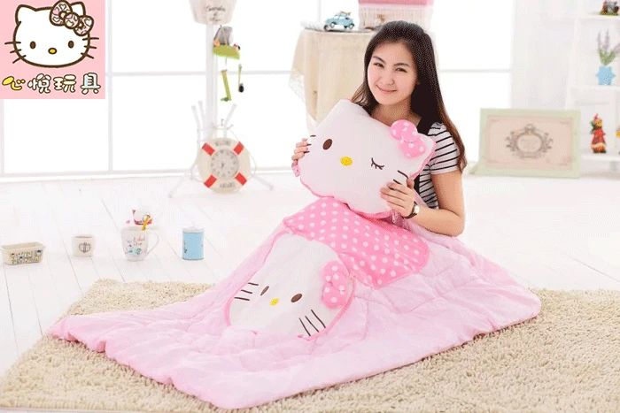 Милый мультфильм Helly kittykt волна Очаровательны кролик автомобиля кондиционер одеяло, Подушка Одеяло офис обед подарок