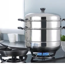 Сковорода Пароварка из нержавеющей стали кастрюля с выпуском пара с паром высокий горшок 016