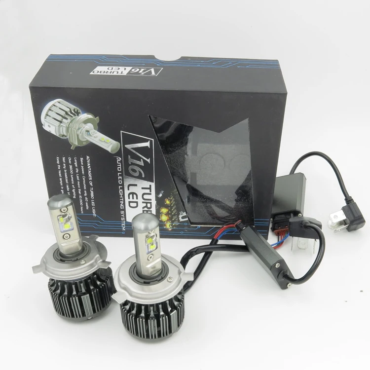 Комплект СВЕТОДИОДНЫХ Фар H4 9003 V16 Turbo 8000 лм EMC canbus 9004 H4(h/l) все в одном H13 9007 HB2 HB5