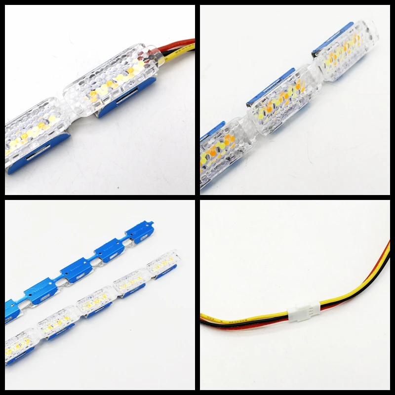 Tak Wai Lee, 2 шт., 19 чипов, гибкий светодиодный светильник для дневных ходовых полос, кристалл, вода, глаза, поток сигнала поворота, автомобильный дневной противотуманный фонарь, Стайлинг