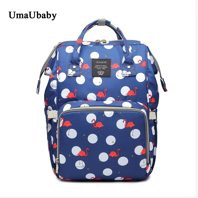 

Mommy Diaper Bags baby bag Capacity 35L Oxford Flamingo print travel backpack Multifunction Insulation waterproof stroller bag