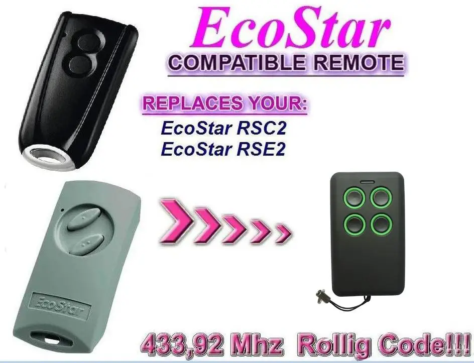 

3PCS Free shipping Ecostar RSC2, Ecostar RSE2 compatible remote control