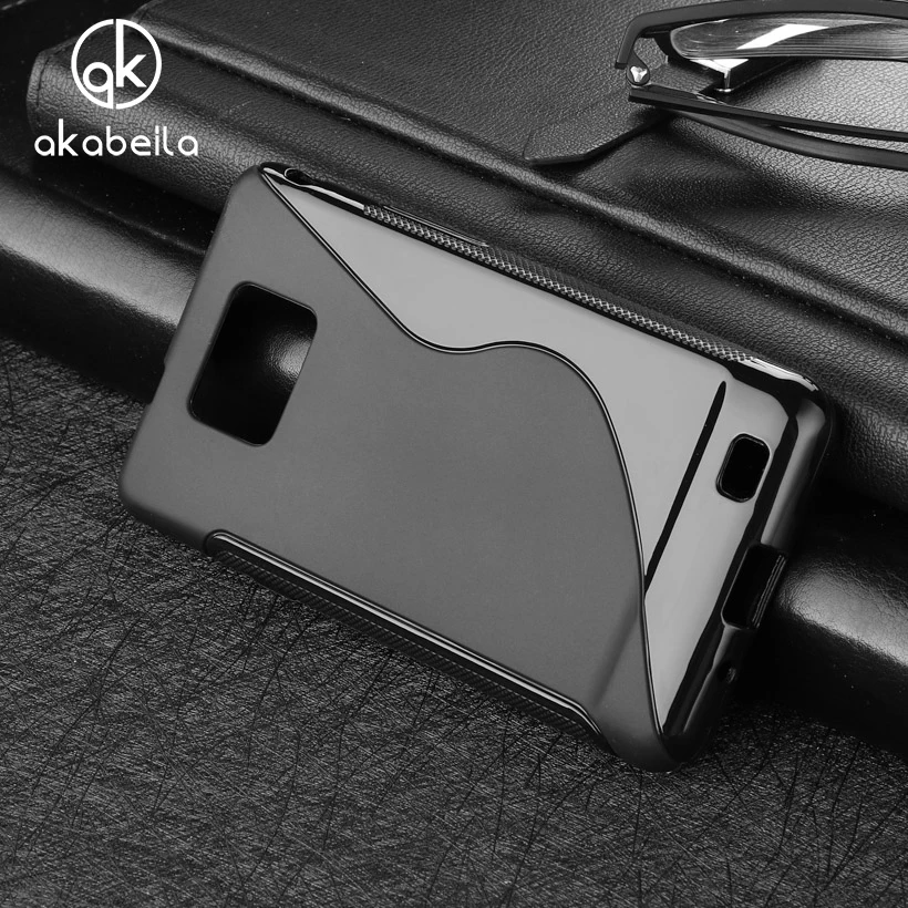 

Soft S Line TPU Phone Cases For Samsung Galaxy SII I9100 4.3 inch S2 GT-I9100 Silicone Back Cover Simple Elegant Disposition