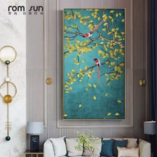 Китайские тщательные штрихи сороки цветы плакаты с птицами холст картины стены Искусство картина для гостиной кабинет домашний декор
