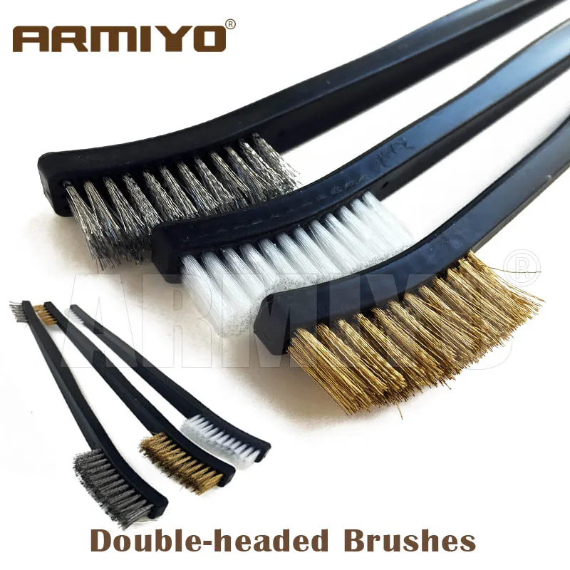 

Armiyo Double-headed Brush Gun Barrel Cleaning Set Tactical Pistol Cleaner Shooting Accessories 170mm Length 3pcs/Set