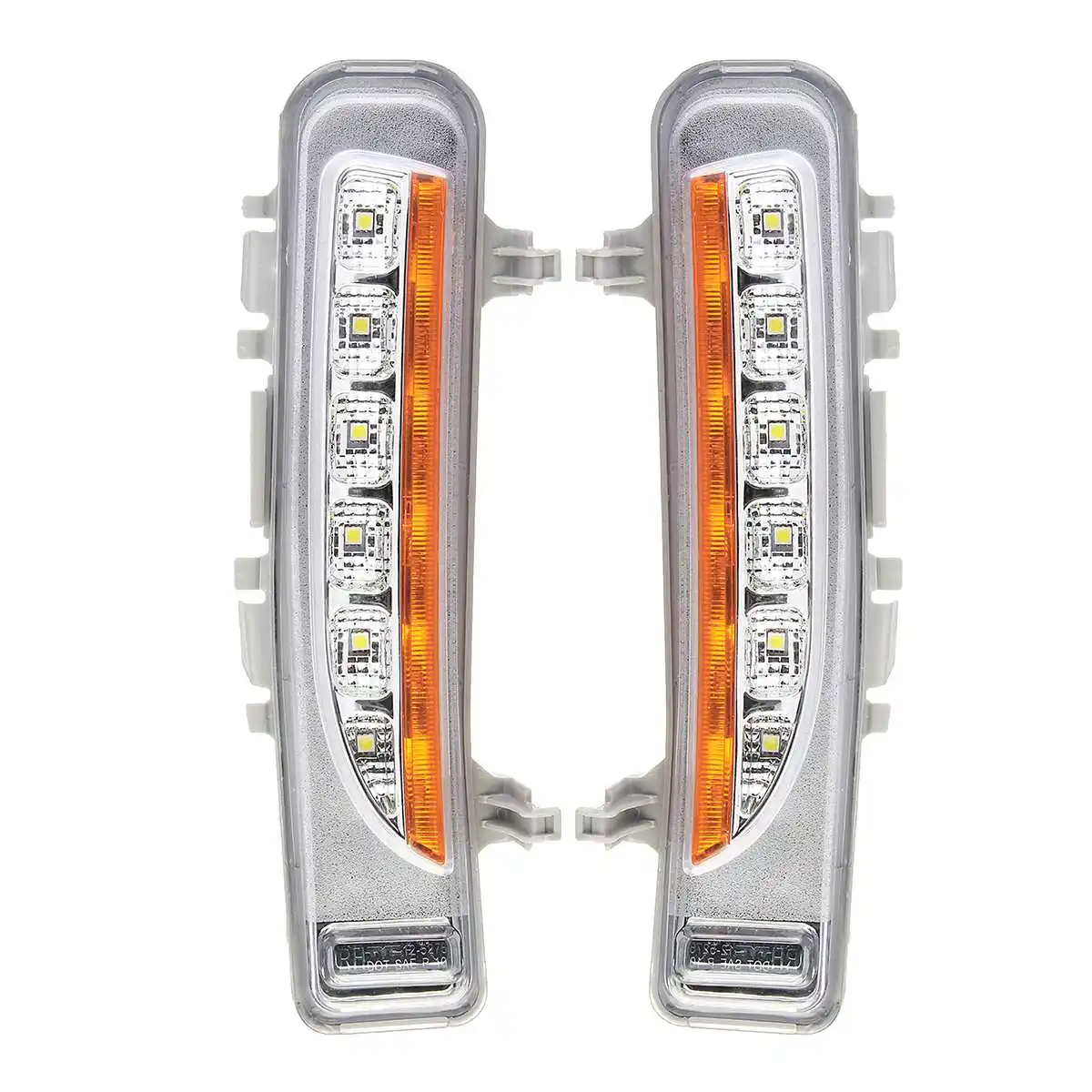 Led Drl For Ford Edge 2011 2012 2013 Daytime Running Light Front Bumper Driving Fog Lamp Daylight Headlight Turn signal