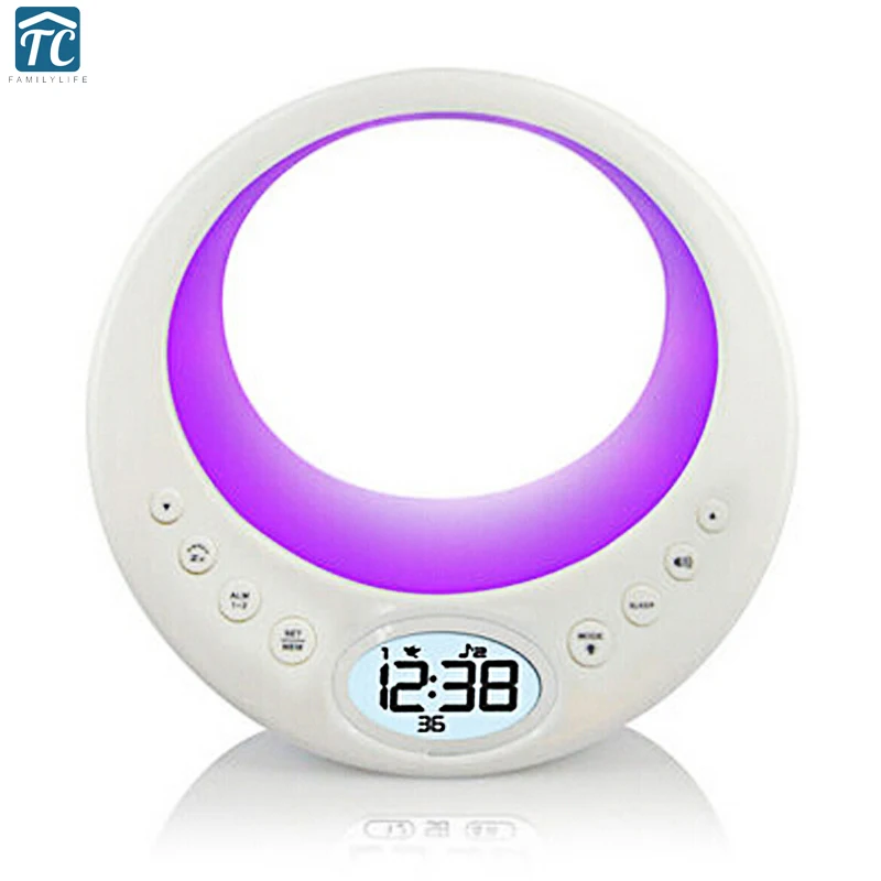 New Fashion Radio LED Alarm Clock Lamp Wake Up Function ...
