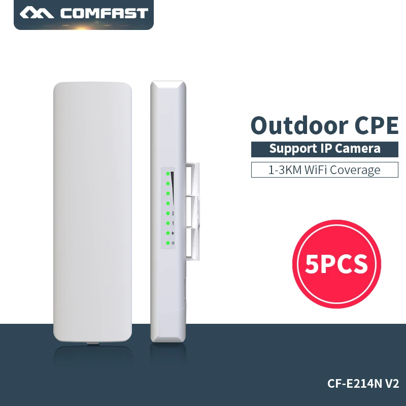 

2.4GHz Outdoor CPE bridge Comfast CF-E214N 150Mbps Signal Booster extender 1-3km Wireless Access Point AP 14Dbi wifi antenna