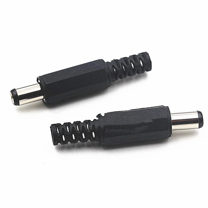 

Free shipping 50PCS/Lot DC power Jack Plug 5.5*2.1MM 9mm short DC005 Charge Connector Male 5.5*2.1
