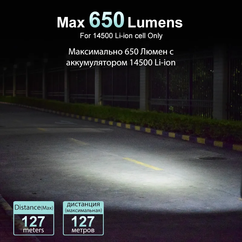 Светодиодный мини фонарик Lumintop 3 цвета 650 люмен 127 метров 5 режимов 14500/AA|Фонарики и