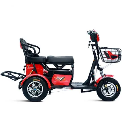 Perfect Electric Adult Tricycle 48v 500w Li-ion Battery Strang Range Red Blue White 1