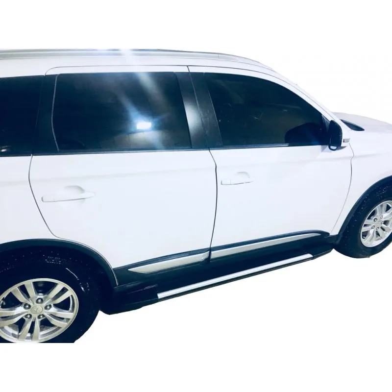 Боковые пороги (подножки) для Mitsubishi Outlander (2017 +) Zaliv ELEGANS-MitOut201 | Автомобили и