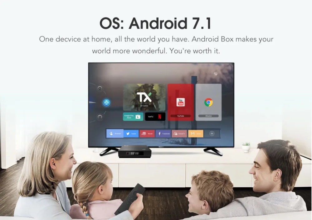 Oringal TX92 Android 7,1 Amlogic S912 Восьмиядерный 64 бит ТВ коробка 3 Гб/32 ГБ 4 к WiFi Bluetooth 4,1 Смарт медиаплеер