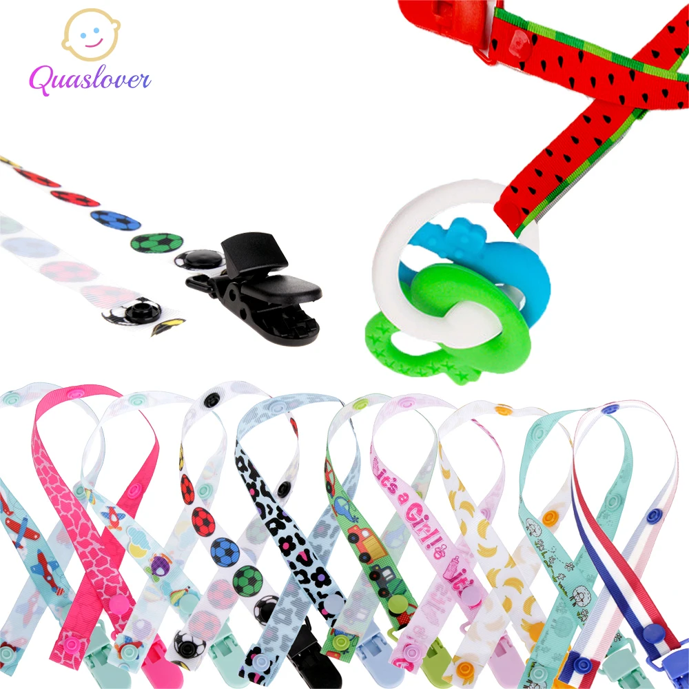 

Quaslover Baby Pacifier Clip Pacifier Chain Chupetas Soother Clip Nipple Holder Dummy Clip Pacifier Clips Teether Anti-drop Rope