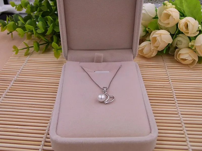 Sinya 925 серебряное ожерелье с AAAAA натуральный жемчуг кулон модные подвески сердце дизайн для женщин Fine Jewelry подарок