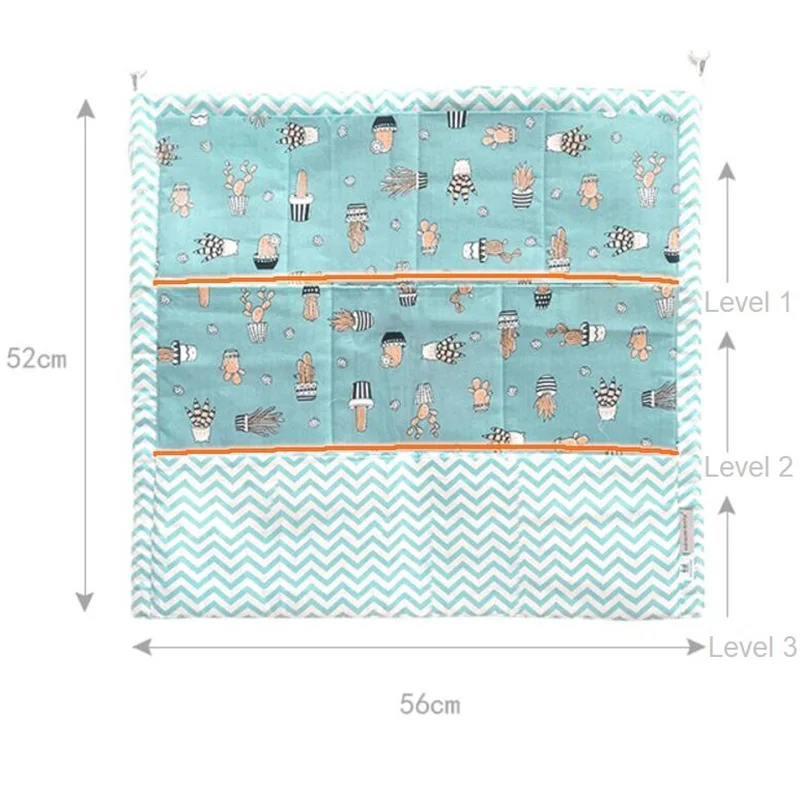 52*56 см муслиновая кровать подвесная сумка для хранения детская кроватка кровать детская хлопковая кроватка Органайзер игрушка подгузник карман для кроватки постельный комплект