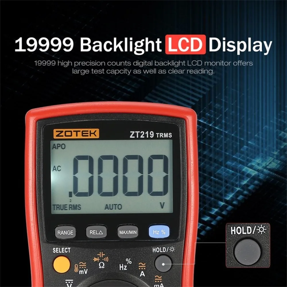 ZT219 тестер цифровой richmeters мультиметр rm219 multimeter mastech транзисторов esr meter транзистор