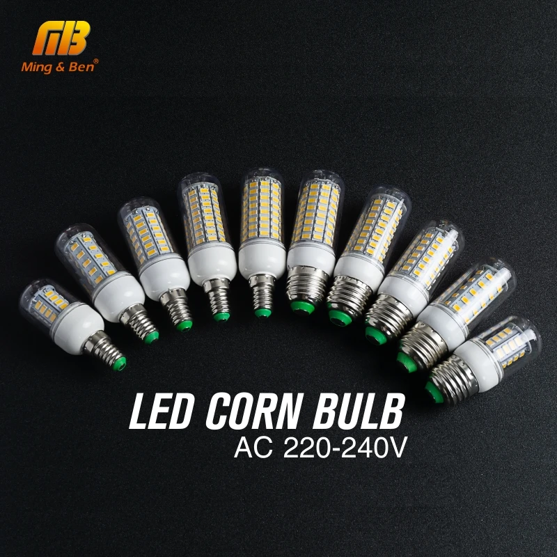 E27 E14 Светодиодный светильник 30 36 56 72 89 светодиодный s люстра Свеча SMD5730 кукурузный