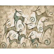 Молека DIY масляная живопись по номерам Kit богатых олень Животные раскраска живопись на холсте Home Decor Wall работа для Гостиная