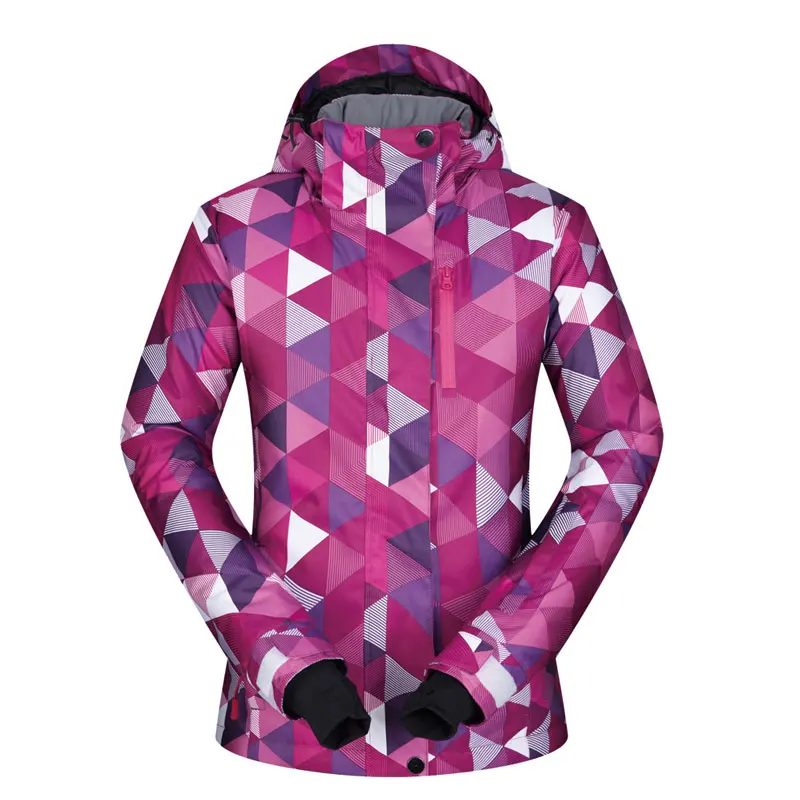 30 температурные лыжные куртки женские зимние ветрозащитные водонепроницаемые дышащие Теплые термо пальто с капюшоном зимние лыжные куртки бренды - Цвет: Zisanjiao