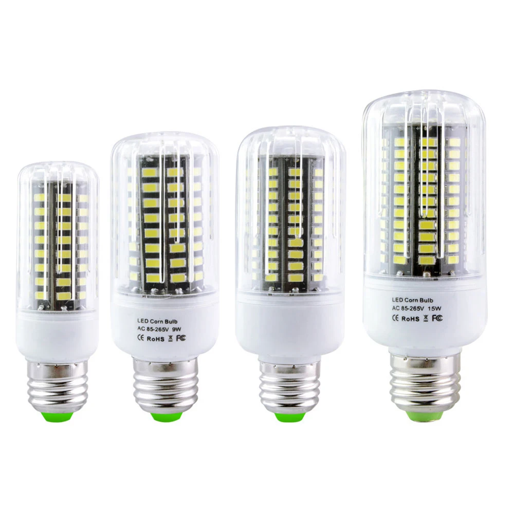E27 / E14 5736 SMD ярче чем 5730 5733 Светодиодная лампа кукуруза 3 Вт 5 7 9 12 15 лампочка 220 в 230 240