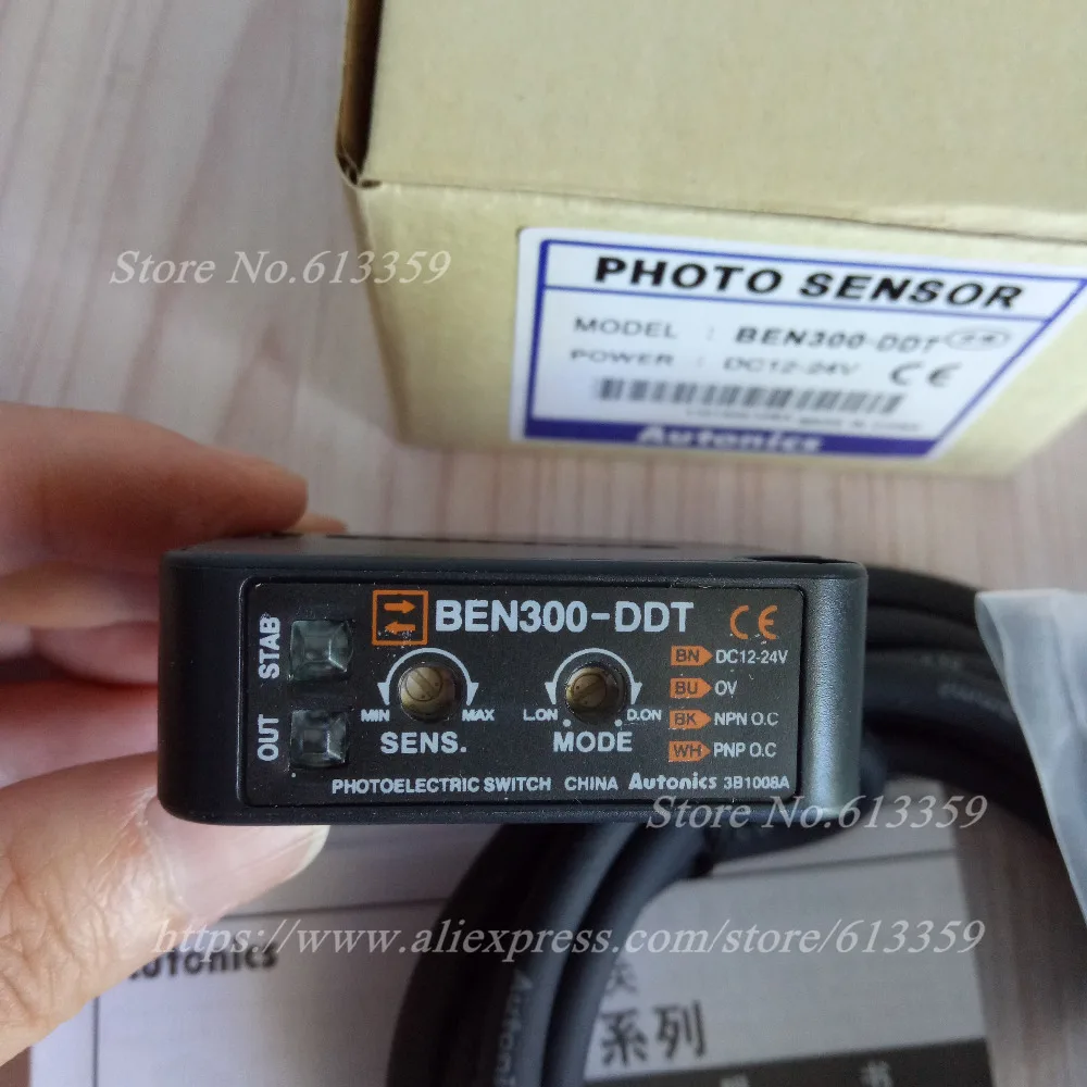 12-24 VDC AUTONICS BEN300-DDT Sensor Light & Dark On Diffuse Reflective Photo NPN & PNP Output 12-24 VDC AUTONICS BEN300-DDT Sensor Light & Dark On Diffuse Reflective Photo NPN & PNP Output