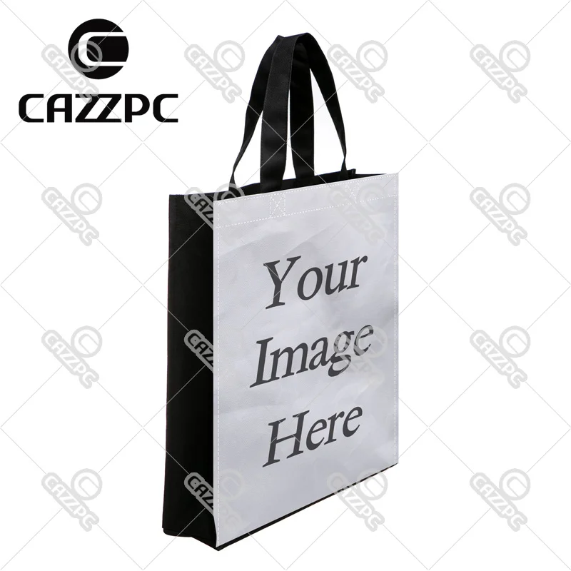 Ваш фото индивидуальный принт водонепроницаемый нейлон тканевая сумка-шоппер Подарочная сумка Упаковка из 2
