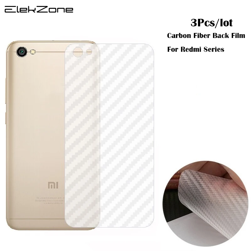 Carbon Back Film 3Pcs For Xiaomi Redmi 4X Note4X 4 6 Pro 5A Note5A Prime Cover Screen Protector For Redmi 5A 6Pro Carbon Fiber (5)