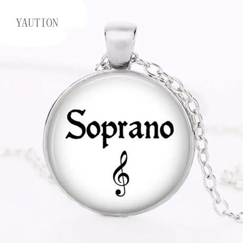 

SOPRANO - Music Jewelry - Gift for Singer - Opera - Soprano Pendant Choker Necklace Women Men Singer Necklace