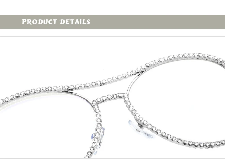 Тренд, хит, Роскошные Алмазные женские очки, солнцезащитные очки, оправа, оптические очки, оправы для очков по рецепту L7007CJ